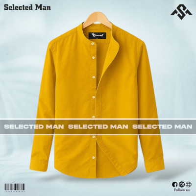 Long Sleeve Band Collar Shirt