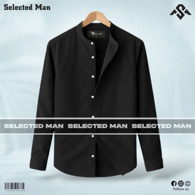 Long Sleeve Band Collar Shirt