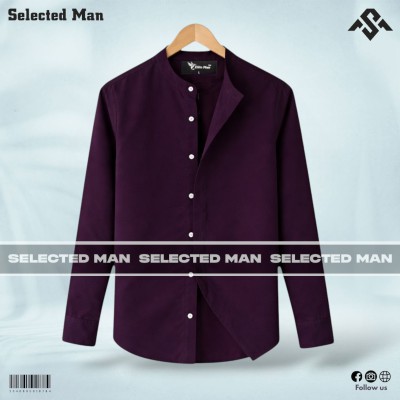 Long Sleeve Band Collar Shirt