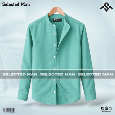 Long Sleeve Band Collar Shirt